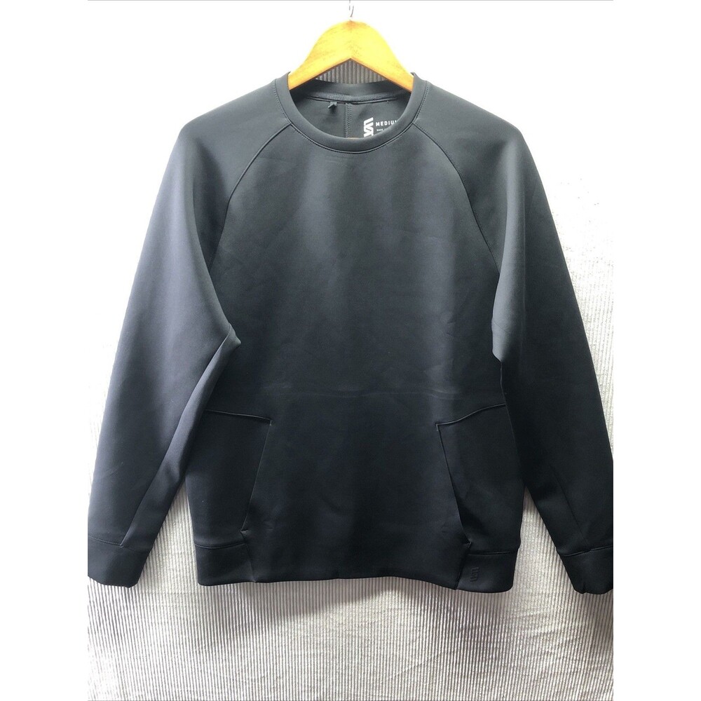Second Skin Athletic Top Womens M Black Pocket Activewear Workout Athleisure